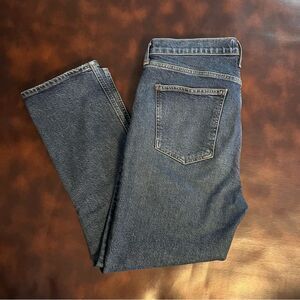 Agolde Women’s Wilder Cropped Straight Leg Jeans EUC lil Dark Wash Whiskering 32